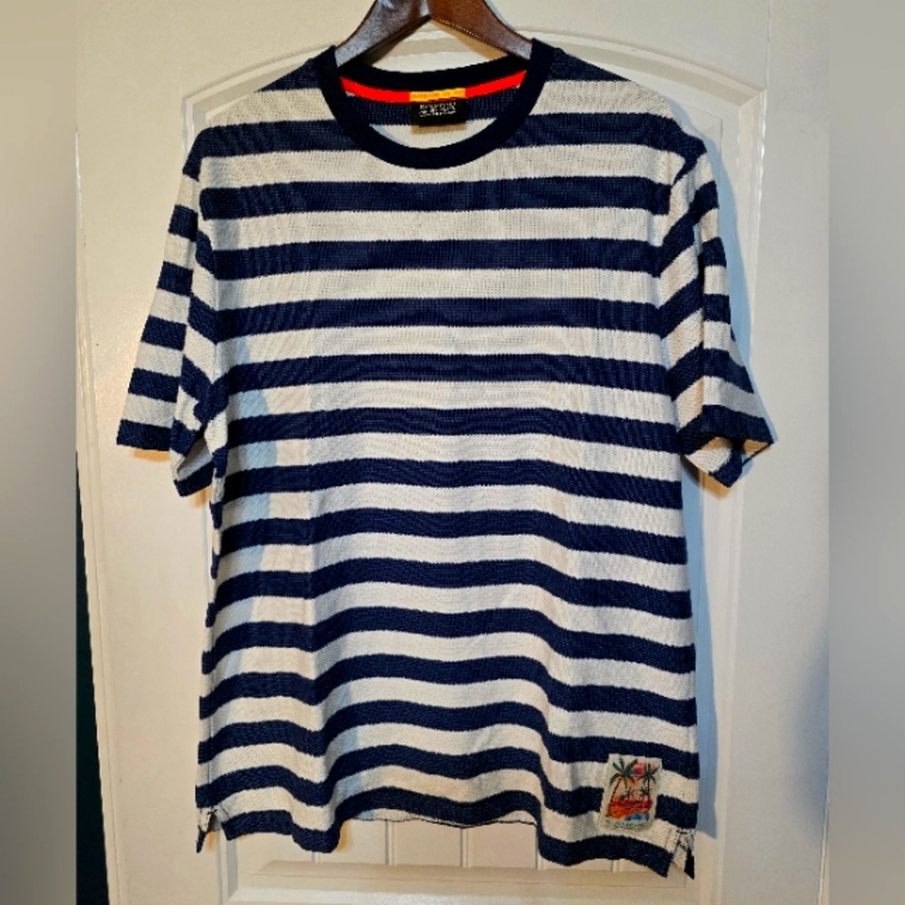 Scotch and Soda XL Striped Beach Shirt